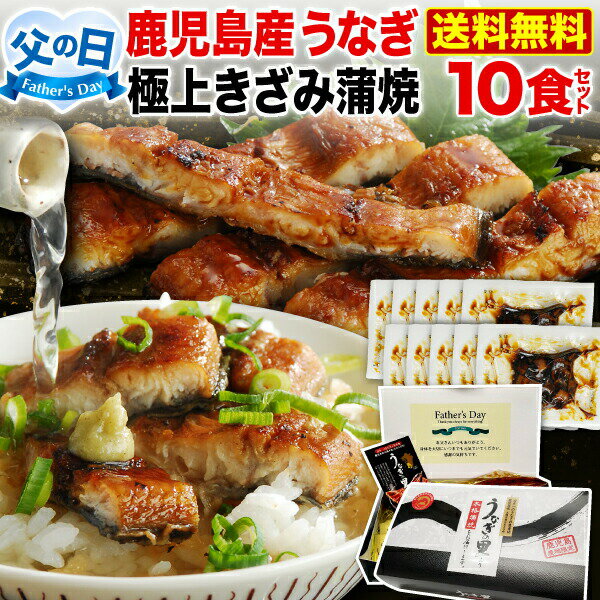 ポイント10倍 父の日ギフト 父の日 プレゼント 蒲焼き 国内産 送料無料 きざみ 10食 鹿児島産 海鮮 クール