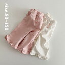 子供服 チノパンツ ガウチョパンツ 女の子 ベビー キッズ 春夏 ボトムス 長ズボン ロングパンツ カジュアル ゆったり 卒業式 入学式 卒園式 入園式 通学 小学生 ベージュ ピンク 80 90 100 110 120 130