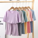 親子ペア パジャマ キッズ 女の子 男の子 子供服 ルームウェア 上下セット Tシャツ 半袖 七分袖 ショートパンツ セットアップ ベビー服 部屋着 赤ちゃん ...