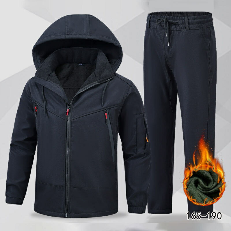 裏起毛 裏ボア マウンテンパーカー マウンテンジャケット 登山服 防風 暖かい 厚手 防水 防寒 上下セット メンズ アウター 2点セット メンズ ワークパンツ 長ズボン 防寒着 作業パンツ ハイキングジャケット 自転車 ゴルフ アウトドア スポーツ 撥水