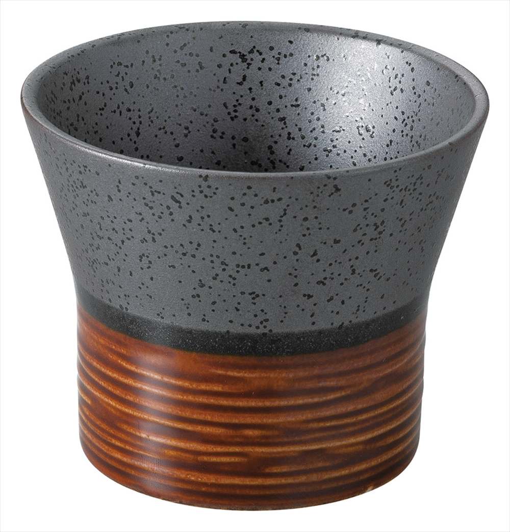 明世黒アメ天目デザートカップ（大） 8.5×6.8 180食器　国産 陶器 日本製 美濃焼 カフェ食器 和食器 和カフェ 煮物鉢　豆鉢　鉢　珍味　小鉢　おしゃれ シンプル おうちごはん