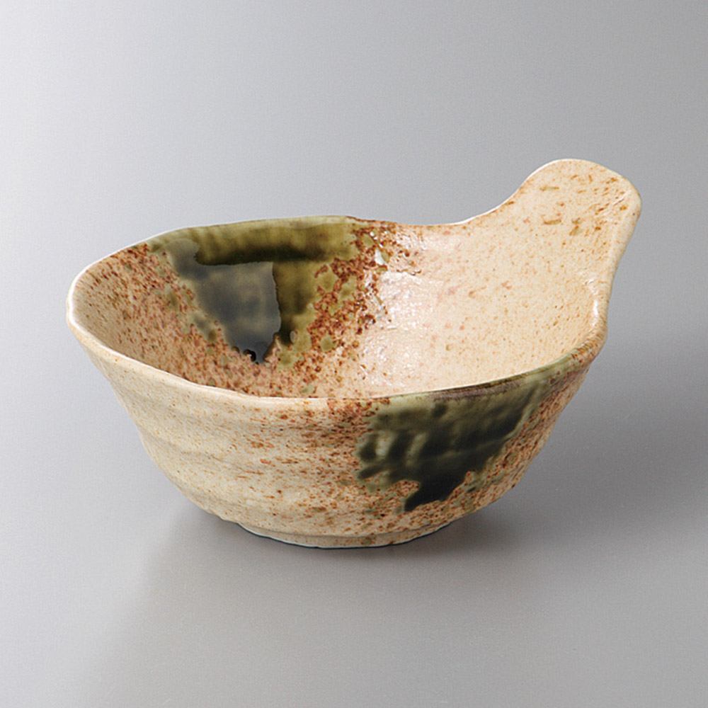 伊賀織部ろくべ型手付きとんすい（小） 13×11.3×6.3食器　国産 陶器 日本製 美濃焼 カフェ食器 和食器 ..