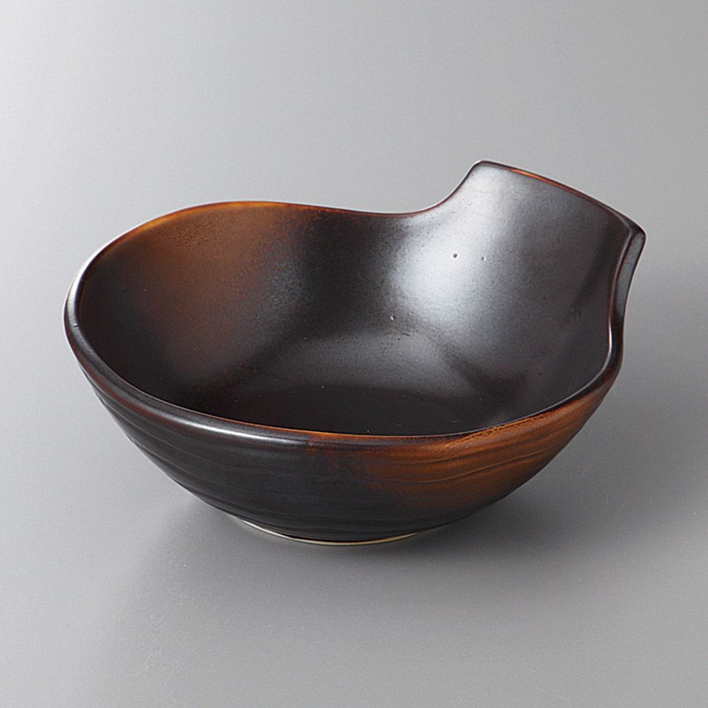 やきしめ手付きとんすい 12.3×11.5×5食器　国産 陶器 日本製 美濃焼 カフェ食器 和食器 和カフェ 取り..