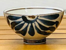乐天商城 - 民彩 はな絵 13.5×7.5cm 45茶漬碗食器　国産 陶器 日本製 美濃焼 カフェ食器 和食器 和カフェ シンプル おうちごはん 茶碗