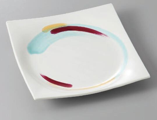 しらさぎ白マット23正角プレート皿 23×23×4.5食器　国産 陶器 日本製 美濃焼 カフェ食器 和食器 和カフェ 煮物皿 お皿 取り皿　おしゃれ シンプル おうちごはん