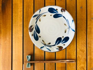 民彩 風花 20.2×3.3cm 皿 ※箸/箸置きは付きません陶器/贈り物/ギフト/かわいい/おしゃれな丸皿/沖縄風/南国風/民彩/Made in Japan美濃焼の素敵な茶碗です/やちむん風