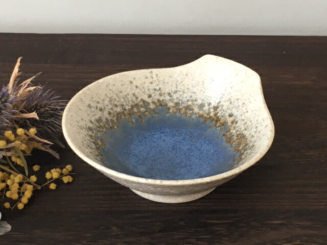 青水彩輪二重呑水 美濃焼とんすい　おしゃれとんすい　13×12.2×4.5食器　国産 陶器 日本製 美濃焼 カフ..