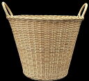 ★送料無料!! ラタン 持ち手付ラウンドバスケット 布無し上44cm(下部28.5)×H36cm(取手込み43cm)※北海道・沖縄・離島地区へのお届けの場合送料別途見積額をご負担願いますリンクルオリジナルですので、激安特価です