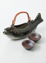 風雅岩魚骨酒(大)盃ペア ※箱入り ※箱サイズ 32×15×13cm