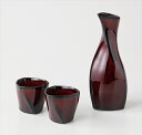 漆ブラウン 折り目酒器揃 ※箱入り ※箱サイズ 14×13.8×7.5cm