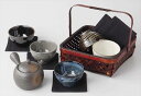 湯呑揃 玉急須 コースター付き 箱入り 箱サイズ24.5×24.5×10cm重量1200g