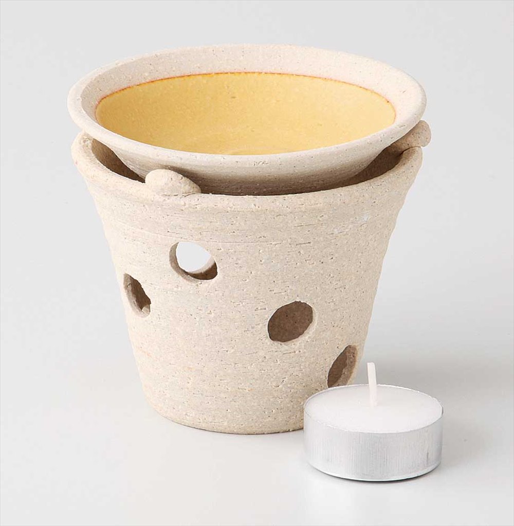 茶香炉　(黄)　※箱入り ※箱サイズ12.5×12.5×11cm重量340g