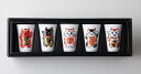 福楽 招き猫 冷酒カップ揃 5個※箱入り/箱:31.5×10×6cm酒/冷酒/一品/つまみ/和菓子/スイーツシリーズで小皿などもあります