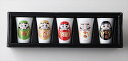 福楽 だるま 冷酒カップ揃 5個※箱入り/箱:31.5×10×6cm酒/冷酒/一品/つまみ/和菓子/スイーツシリーズで小皿などもあります