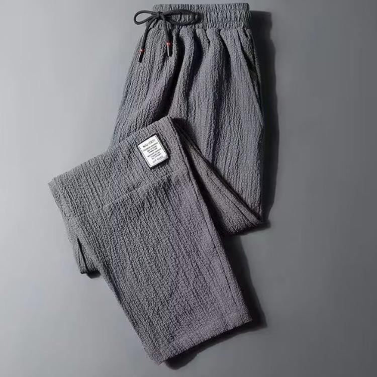 2本セット!夏 メンズ イージーパンツ 綿麻風 スポーツパンツ M－5XL 9分丈 カジュアルパンツ 涼しい 薄手 接触冷感 ボトムス 大きサイズ ウエストゴム ロングパンツ