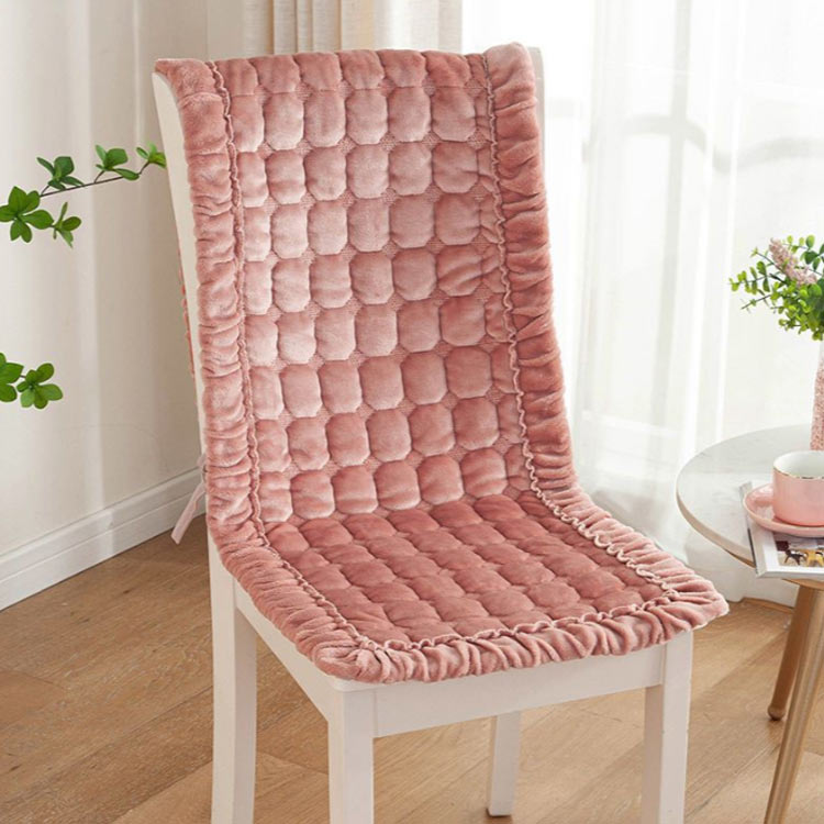 背もたれ 短毛 秋冬用 2枚組 フランネル 中綿入り キルティング イスカバー ダイニングチェアカバー 45×120cm デスクチェアーカバー ロングチェアシート 2枚組 椅子カバー ふんわり 滑り止め 座椅子カバー 椅子 [2]