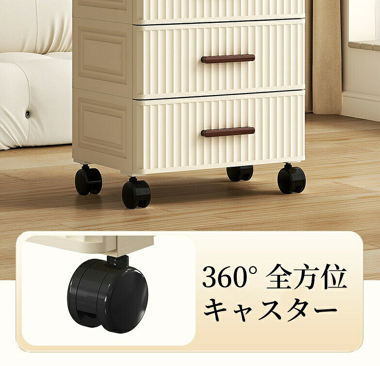 収納ボックス 折り畳み 多機能収納キャビネット キッチン、組立簡単 おしゃれ 多機能 省スペース 取り外し可能なキャスター付き収納ボックス、ワードローブの収納に使用できます， 収納ケース 多機能 防塵、防カビ、防湿、無臭、透明 厚さ 強 kuleum-10005883 クルム サンプル画像3