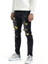 ダメージジーンズ メンズ 大きいサイズ スキニー ストレッチデニム ダメージパンツ ストレッチパンツ ストレッチジーンズ ダメージ ジーンズ カジュアル 人気 かっこいい ジーパン gパン ジーンズ メンズ ストレッチ クラッシュデニム バレンタイン c