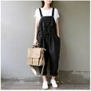 サロペットデニムパンツ レディース リネンパンツ 涼しいズボン 麻パンツ 薄手 涼しく快適 黒パン おもしろい バレンタイン 2023 プレゼント