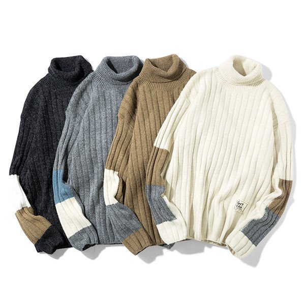 セーター メンズ カジュアル おしゃれ ニット フリース ハイネック 長袖 シンプル 秋 春 冬 大人 タートルネック オフィス かっこいい 冬服 カジュアル ...