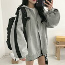 韓国ファッション レディース パーカー ゆったり パフスリーブ フード付き 秋冬 長袖 トップス 原宿系 文字ロゴ バレンタイン 2023 プレゼント