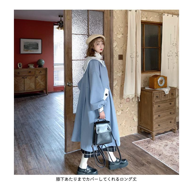 チェスターコート レディース ロングコート チェスター 長袖 ロング丈 ポケット付き マリーン風 ゆったり オーバーサイズ お洒落 バレンタイン 2023 プレゼント