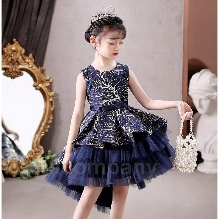 子供ドレス ピアノ発表会 子どもドレスフォーマルピアノ発表会ドレス 子供服キッズワンピース 結婚式コンクールセレモニードレスのサムネイル