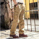 カーゴパンツ メンズ 春秋 ミリタリー 作業用 ワークパンツ メンズ カラーパンツ カーゴ ミリタリー カーゴパンツ パンツ