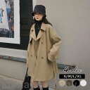 トレンチコートレディース50代 40代2023 春秋ロング 大きいサイズ ショート 無地 アウター シンプルc