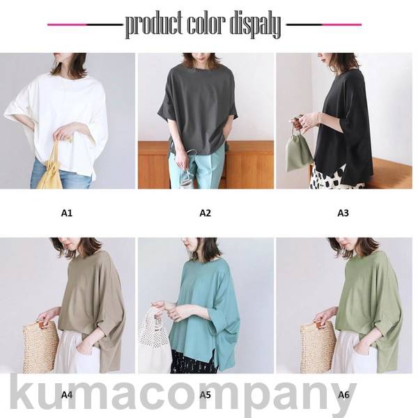 tシャツ レディース 半袖 五分袖 ゆったり ...の紹介画像2