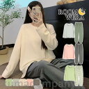 ルームウェア レディース パジャマ 長袖 前開き上下セット 春秋 パンツ トップス セットアップ 2点セット 部屋着 寝巻き 旅行 入院 着替え