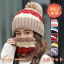 帽子 レディース 2点セット ニット帽 ネックウォーマー 裏起毛 小顔効果 防寒対策 キャップ 秋 冬 暖かい ハット 紫外線 自転車 飛ばない