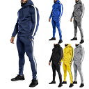 スポーツ 2点セット 新作 秋冬 大きいサイズ 長袖 コート フード付き ロングパンツ メンズ カジュアル ランニング フィットネス 上下セット