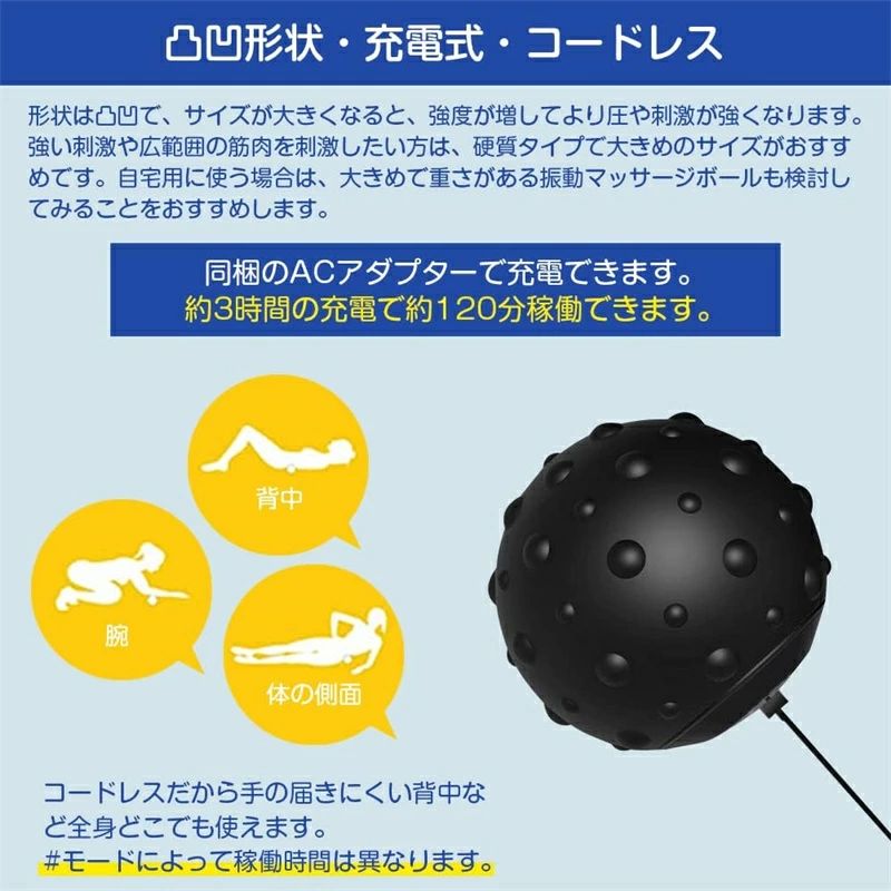 【P20倍】筋膜リリース ボール ストレッチボール 振動ボ フォームローラー 5段階振...