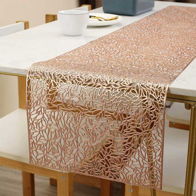 樂天商城 - 新生活 汚れ防止 柄 ランチョンマット150×30cm テーブルクロス センタークロス デスクマット 食卓 幅広 キッチン 茶卓 結婚式 滑り止め 引越し祝い PVC モダン テーブルランナー 撥水