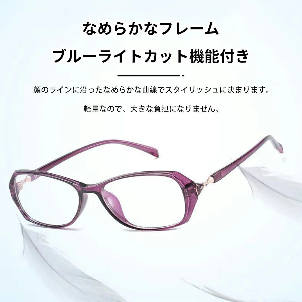 メガネ型ルーぺ +1.0~+4.0 度数 拡大鏡 ルーペ 眼鏡型 老眼鏡 軽量 リーディンググラス おしゃれ メン シニアグラス ブルーライトカット kumacompany-10035717 くまカンパニー サンプル画像2