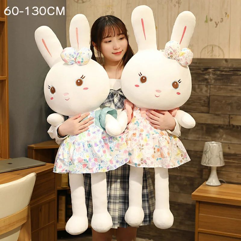 抱き枕 ぬいぐるみ 動物 アニマル ネコ ねこ あったか かわいい 子供 癒し レインボーウサギのぬいぐるみ かわいい長耳ウサギ女性 誕生日もこもこ ふわもこ ...