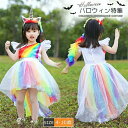 パーティー プリンセス ユニコーン 精霊 子供 女の子 コスプレ コスチューム 仮装 変装 ハロウィーン ステージ イベント cos halloween パーティー 誕生日 発表会 ワンピース ドレス(3)