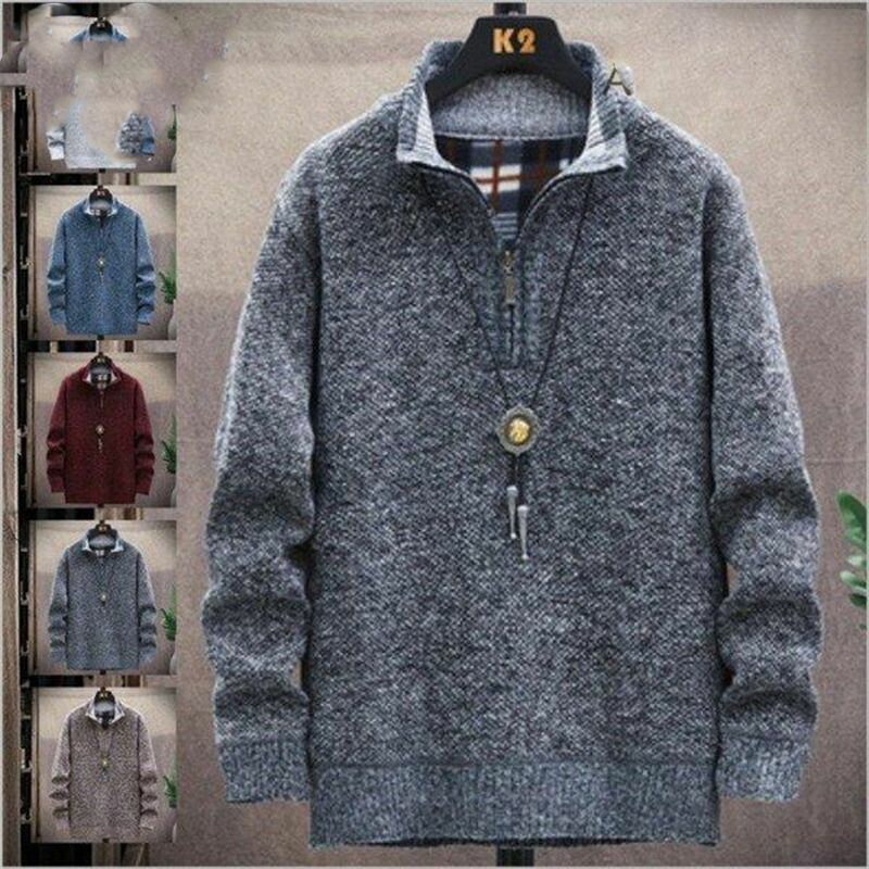 ニットセーター メンズ 立ち襟 ハーフジップ ニット 長袖 セーター 厚手 裏起毛 アウター 防寒 秋冬色 ライトグレー ダークグレー ブルーグレー ワイン ライトコーヒーサイズ L XL 2XL 3XL素材　綿混紡[原産国] 中国※画像の商品はサンプルです。実際の商品とは仕様・加工・サイズ・素材が若干異なる場合がございます。※製造工程の過程による、小さなほつれ、微小な縫製のずれなどの部分が、まれにございますが、不良品ではございません。ご了承ください。※ゴミの減量のため透明な袋包装です。ラッピング/プレゼント包装は対応致しておりません。※別店舗でも販売しておりますので、品切れとなる場合もございます。何卒ご了承ください。" 　【注意事項】 ★商品写真はできる限り実物の色に近づけるよう加工しておりますが、お客様のお使いのモニター設定、お部屋の照明等により実際の商品と色味が異なる場合がございます。★サイズについて、素人の採寸なので、数センチの誤差が出る場合がありますのでご了承ください。 ★生地を織る際に糸の継ぎ目や多少のほつれ等が生じる場合がございますが品質上の問題はございませんので何卒ご了承くださいませ。 ★生地の特性上、やや匂いが強く感じられるものもございます。数日のご使用や陰干しなどで気になる匂いはほとんど感じられなくなります。★輸送上の都合上、商品はシワになる、多少の傷、汚れ等が付く場合がございます。 ★多数の店舗で販売していますので、ご注文頂いた商品が欠品となる場合もございます。その場合、お客様には必ず連絡をいたしますが、万が一入荷予定がない場合は、キャンセルさせていただく場合もございますことをあらかじめご了承ください。 　【返品/交換について】 ※弊社に原因のある際の返品 ★商品到着後 1週間以内に弊社へご連絡お願い致します※お客様の都合による返品 ★商品到着後 1週間以内に弊社へご連絡お願い致します。★お客様のご都合によるご返品又は交換の場合は往復送料をお客様負担とさせて頂きますのでご了承ください。