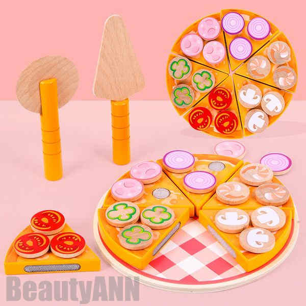 新生活 木製 おままごと セット ピザセット 調理ごっこ キッチン ピザ ままごと ごっこ遊び 木のおもちゃ 木のおままごと 学習 知育玩具 出産祝い 入園お祝...
