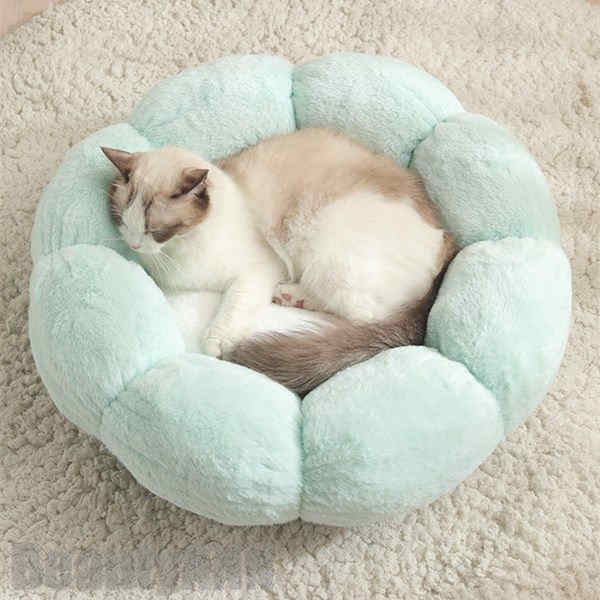 新生活 ペットベッド 円形フラワー 小型 中型 大型 犬用 グリーン グレー ピンク 猫用ベッド 犬用品 猫用品 体重4kg〜9kg ペット用品 滑り止め クッ...