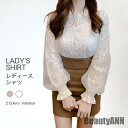 新生活 秋コーデ 秋ブラウス 総柄ブラウス レディース 長袖 花柄 レース 秋 トップス シャツブラウス 長袖ブラウス プチハイネック 総レース シースルー 秋...