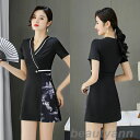 ユニフォーム エステ サロン通勤 レディース 女性 制服おしゃれ 半袖 ジャケットワンピース エステ ネイル 美容 サロン 制服 新しい足湯足湯技師の作業服セク...