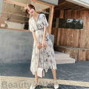 リゾートワンピ ハワイアン 花柄 2タイプ ワンピース 夏 半袖 シフォン ワンピース マキシワンピ マキシワンピ リゾート リゾートワンピース マキシ丈 マキ...
