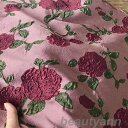生地 幅160cm 0.5m売り 手芸 布 綿 手作り 高級感 可愛い刺繍 立体バラ バラ 綿麻 コットン ファブリック 布地 繊細 バッグ ワンピース