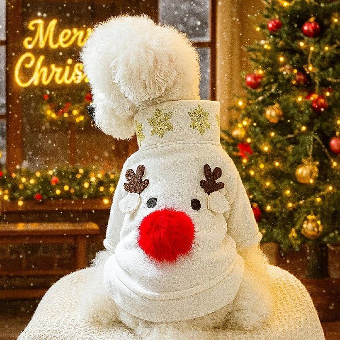 クリスマス ペット服 スノーマン 雪だるま 猫服 犬服 クリスマス衣装 犬の服 小型犬 ペットウェア クリ..