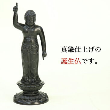 【スーパーSALE!18900円→17010円】寺院用仏具 「誕生仏 7寸」 高さ21cm 花御堂用 はなみどう 金属 お釈迦様 はなまつり 花祭り仏具 灌佛盤 灌仏会 お釈迦さま像 あす楽