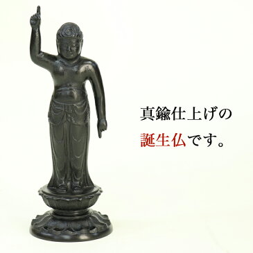 【スーパーSALE！18900円→17010円】寺院用仏具 「誕生仏 7寸」 高さ21cm 花御堂用 はなみどう 金属 お釈迦様 はなまつり 花祭り仏具 灌佛盤 灌仏会 お釈迦さま像 あす楽