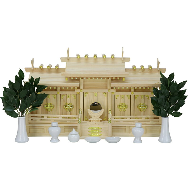 国産高級神棚 屋根違い五社・小（ひのき） No33日本製 ヒノキ製 神具 神棚セット 通販 5社 販売 神棚 セット 神棚 お札 神棚 お札