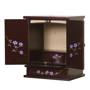 【数量限定】モダンミニ仏壇 蒔絵入り「はなことば」(本体のみ)モダンミニ仏壇 モダン仏壇 花 家具調仏壇 コンパクト 花ことば おしゃれ お洒落仏壇